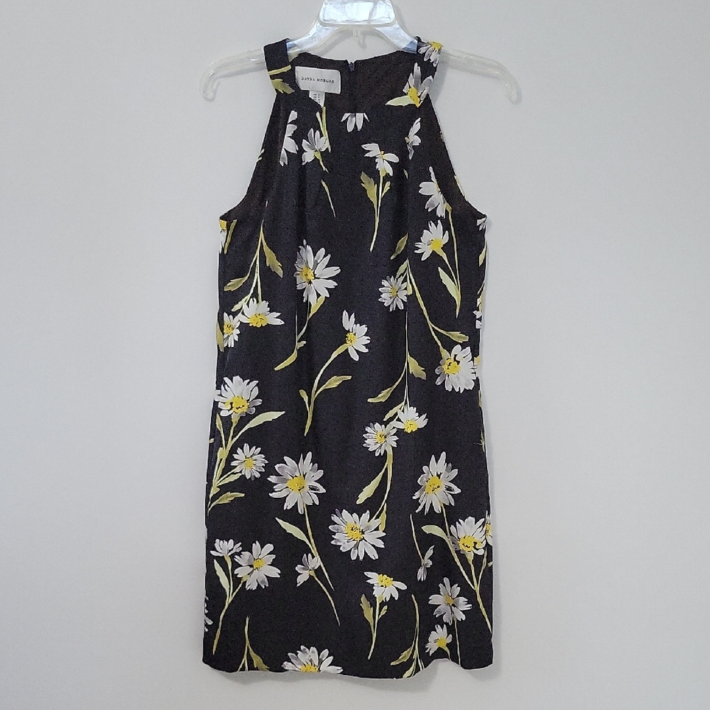 Donna Morgan Floral Black Dress, Size 4